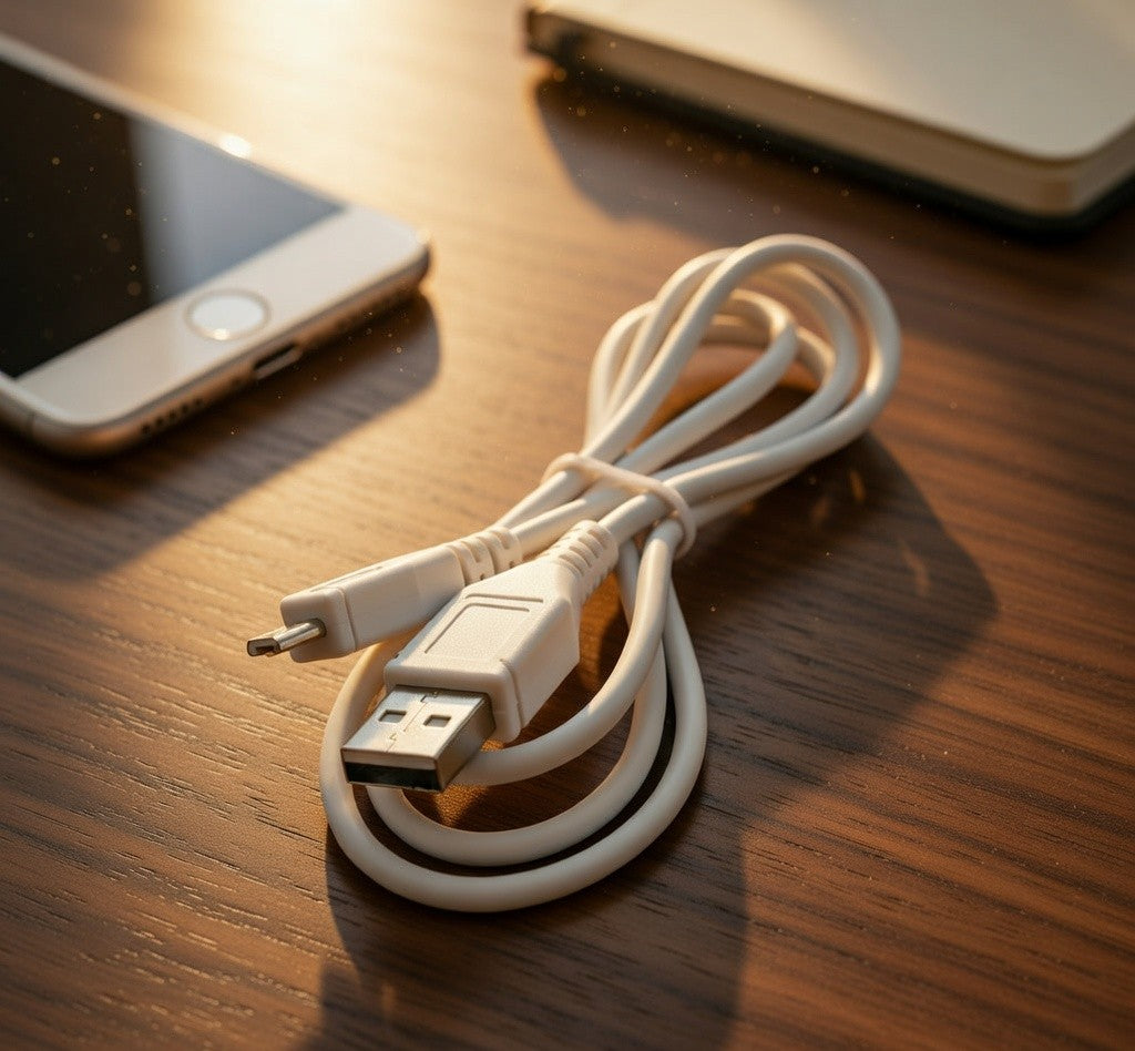 Type C 1 Amp Charging Cable with 3 Month Warranty for Small Phones, Radio, Other Gadgets