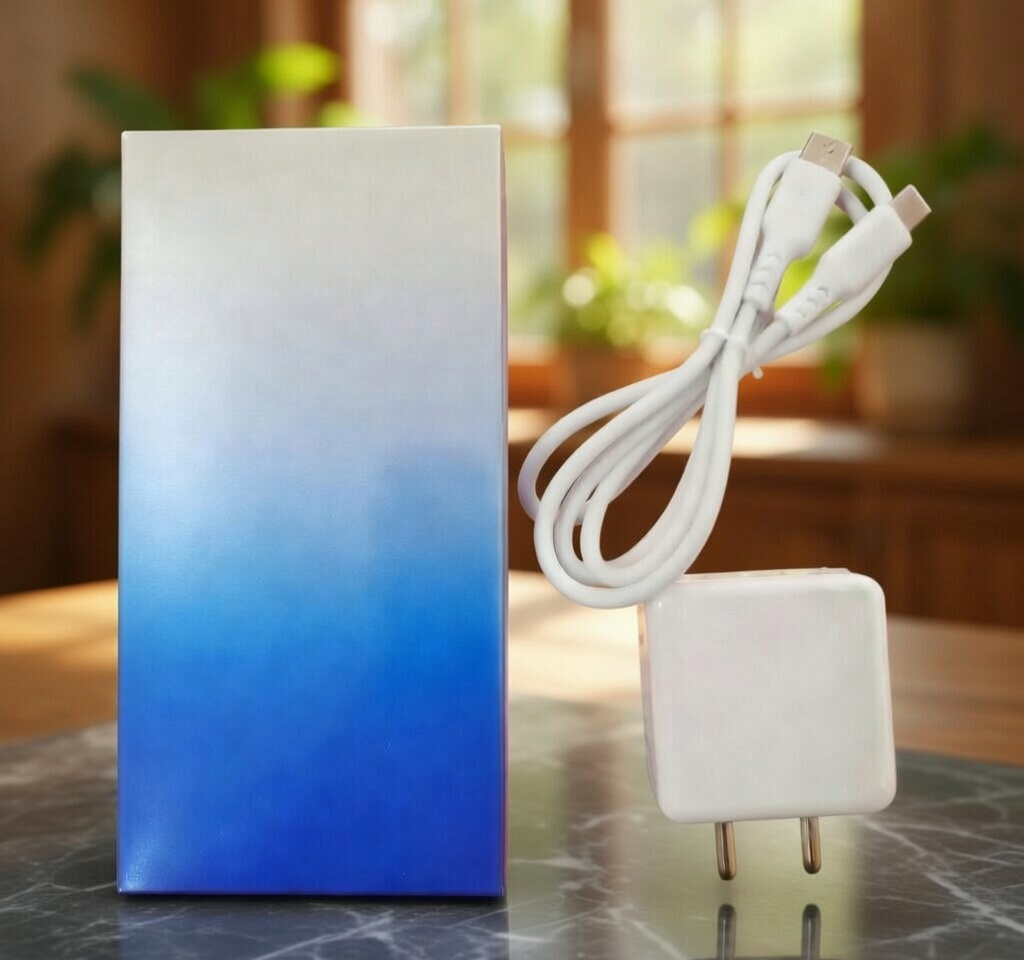 Adapter Charger with Type C Charging Cable Set, White, Compact USB Wall Plug
