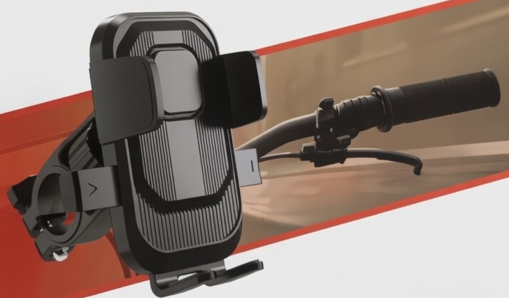 Bike Mobile Holder, Universal Phone Mount for Bicycle and Motorcycle Handlebar, Black, Adjustable Grip