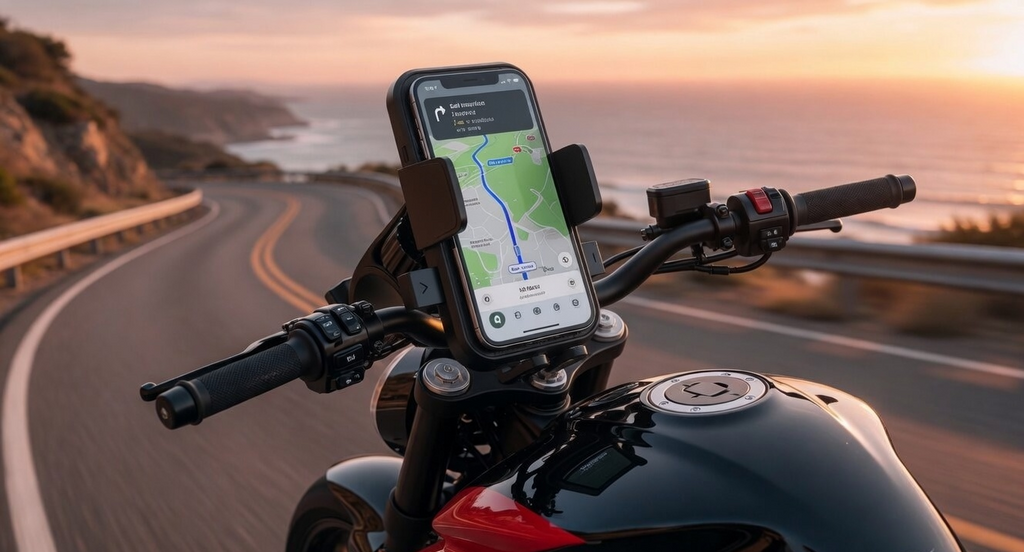 Bike Mobile Holder, Universal Phone Mount for Bicycle and Motorcycle Handlebar, Black, Adjustable Grip