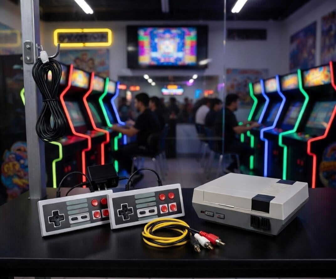 Video Game Console for TV, Built-in 620 Classic Games, with 2 Controllers and AV Cable