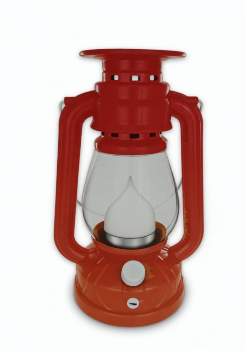 Rechargeable Vintage LED Lantern, Hand-Held Camping Lamp with Multiple Modes, Available in Red, Blue, and Green