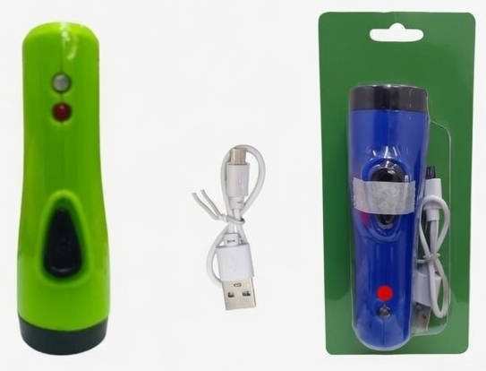 Mini Rechargeable USB Torch, Compact LED Flashlight, USB Charging Cable Included, Multiple Colours