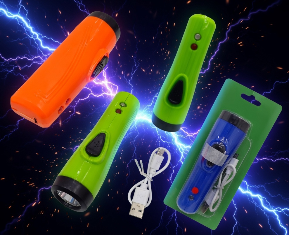 Mini Rechargeable USB Torch, Compact LED Flashlight, USB Charging Cable Included, Multiple Colours