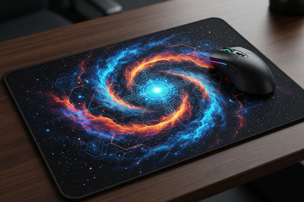 Gaming Mouse Pad, Non-Slip Desk Mat, Cosmic Spiral Design. Various Designs and Colors, Choice Unavailable