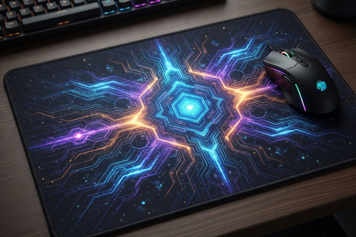 Gaming Mouse Pad, Non-Slip Desk Mat, Cosmic Spiral Design. Various Designs and Colors, Choice Unavailable