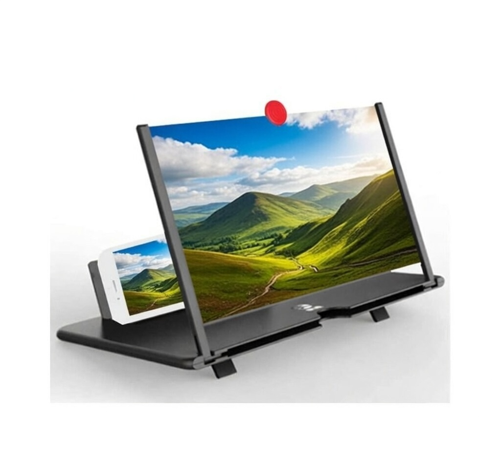 Phone Screen Magnifier, Foldable Smartphone Video Amplifier with Stand, for Home and Outdoor Travel Use